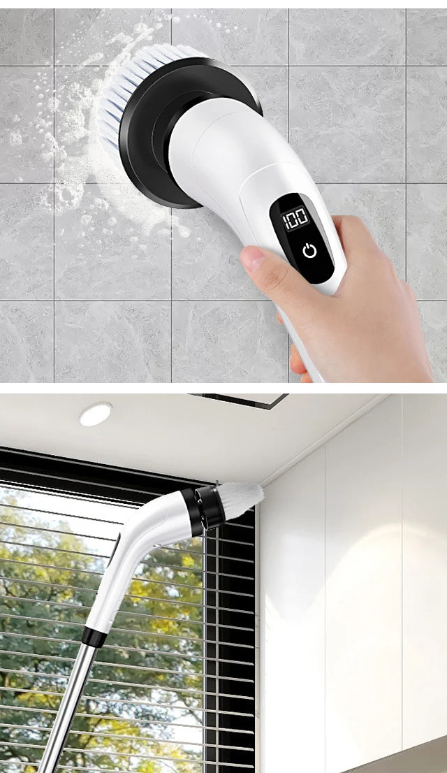 Zqoxinnova 7-in-1 Cordless Electric Spin Scrubber – Multipurpose Cleaning Brush for Kitchen & Bathroom