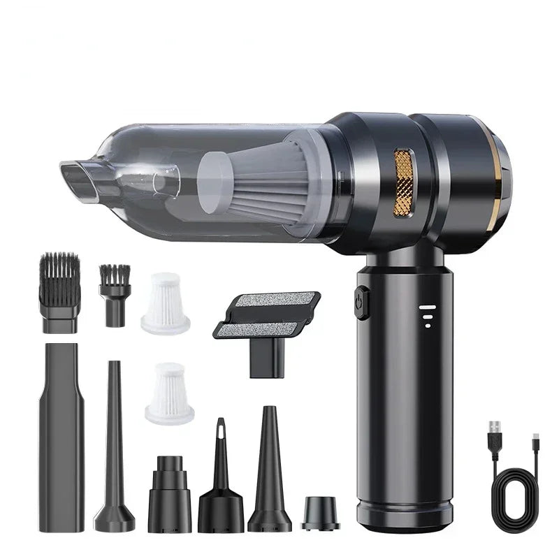 Wireless Handheld Car Vacuum Cleaner – Brushless Motor, 390,000PA Strong Suction & Air Duster