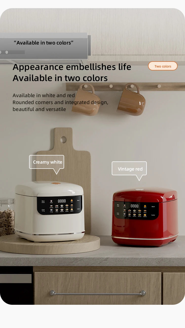 Electric Rice Cooker Smart 2L Automatic Multifunction Rice Cooking Machine Non-stick Liner for Food Warmer Household Rice Cooke