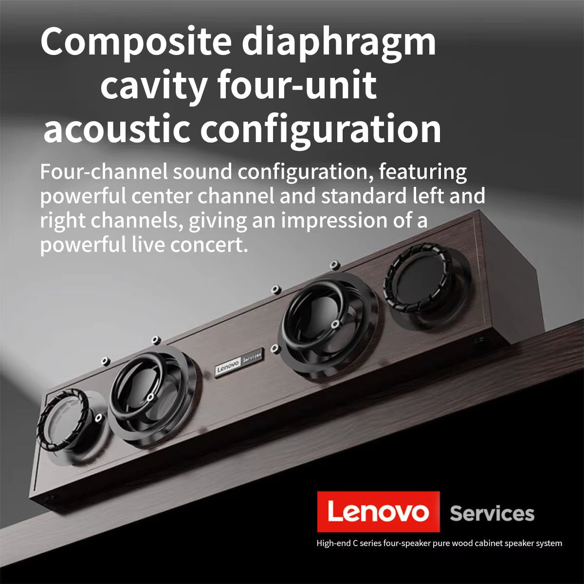 Lenovo C02 Retro Bluetooth Speaker – Wired & Wireless Dual-Mode with Subwoofer