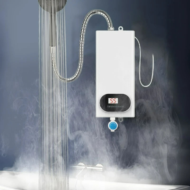 Instant Water Heater 220V 3500W Portable Electric Heaters for Bathroom Hot Water Shower and Home Kitchen Heating