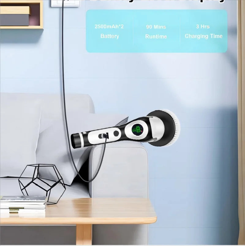 HOMEFISH Voice-Activated Rechargeable Electric Cleaning Brush – Smart Rotary Scrubber for Kitchen & Home