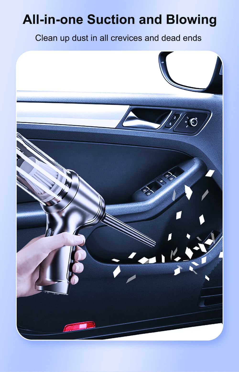 Portable Wireless Car Vacuum Cleaner – 230,000PA Strong Suction Handheld Air Duster for Car & Home