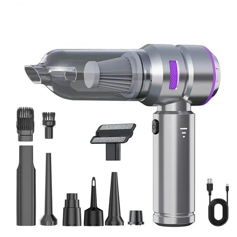 Wireless Handheld Car Vacuum Cleaner – Brushless Motor, 390,000PA Strong Suction & Air Duster