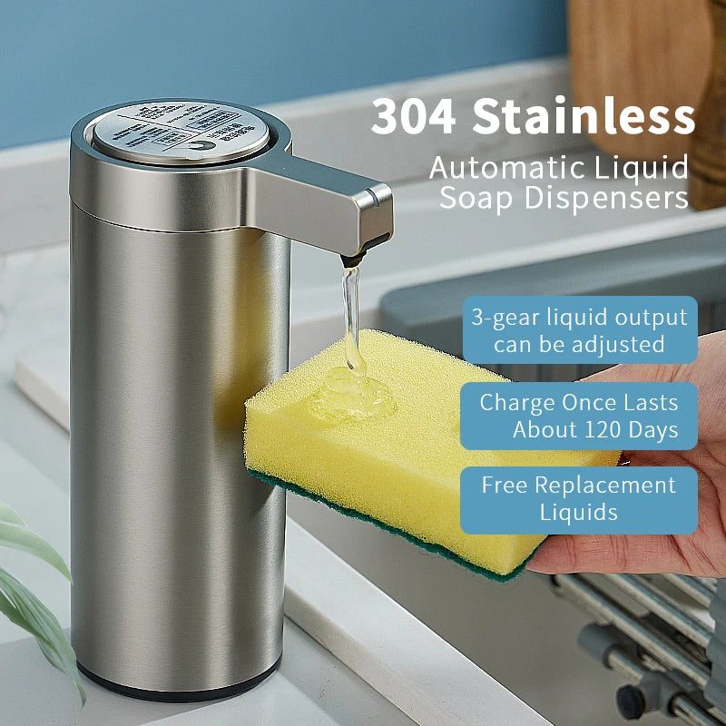 Automatic Touchless Soap Dispenser – 270ml Smart Sensor, 304 Stainless Steel, IPX5 Waterproof