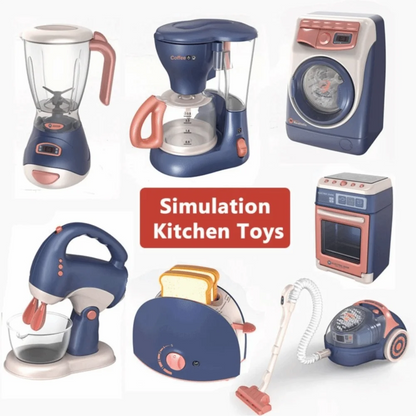 Simulation Juicer Simulation Kitchen Home Appliances Set Coffee Machine Washing Machine Play House Small Appliance Electric