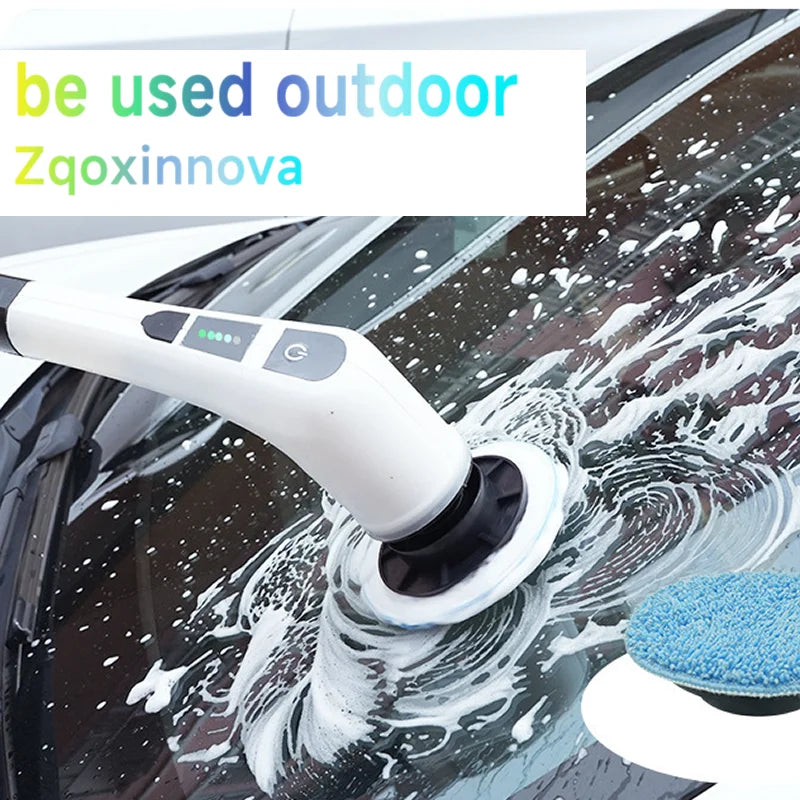 Zqoxinnova 7-in-1 Cordless Electric Spin Scrubber – Multipurpose Cleaning Brush for Kitchen &amp; Bathroom