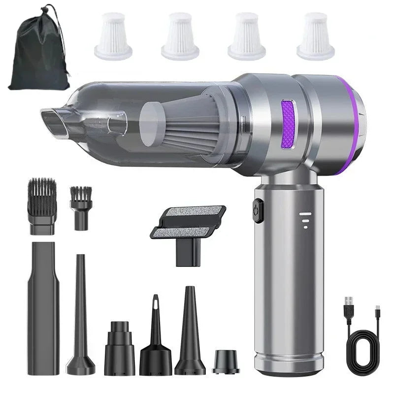 Wireless Handheld Car Vacuum Cleaner – Brushless Motor, 390,000PA Strong Suction &amp; Air Duster