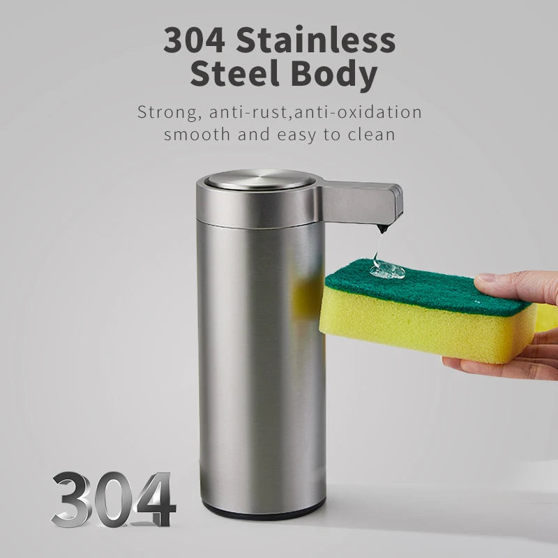 Automatic Touchless Soap Dispenser – 270ml Smart Sensor, 304 Stainless Steel, IPX5 Waterproof