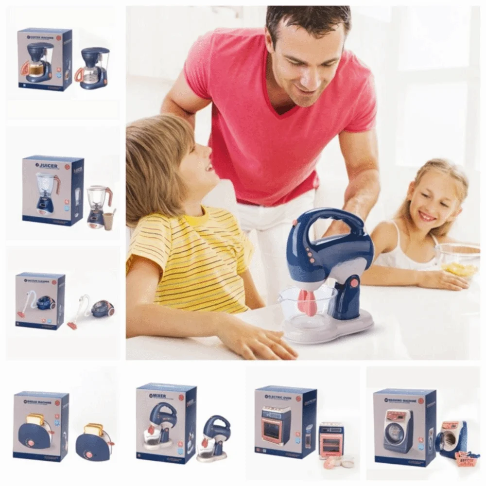 Simulation Juicer Simulation Kitchen Home Appliances Set Coffee Machine Washing Machine Play House Small Appliance Electric