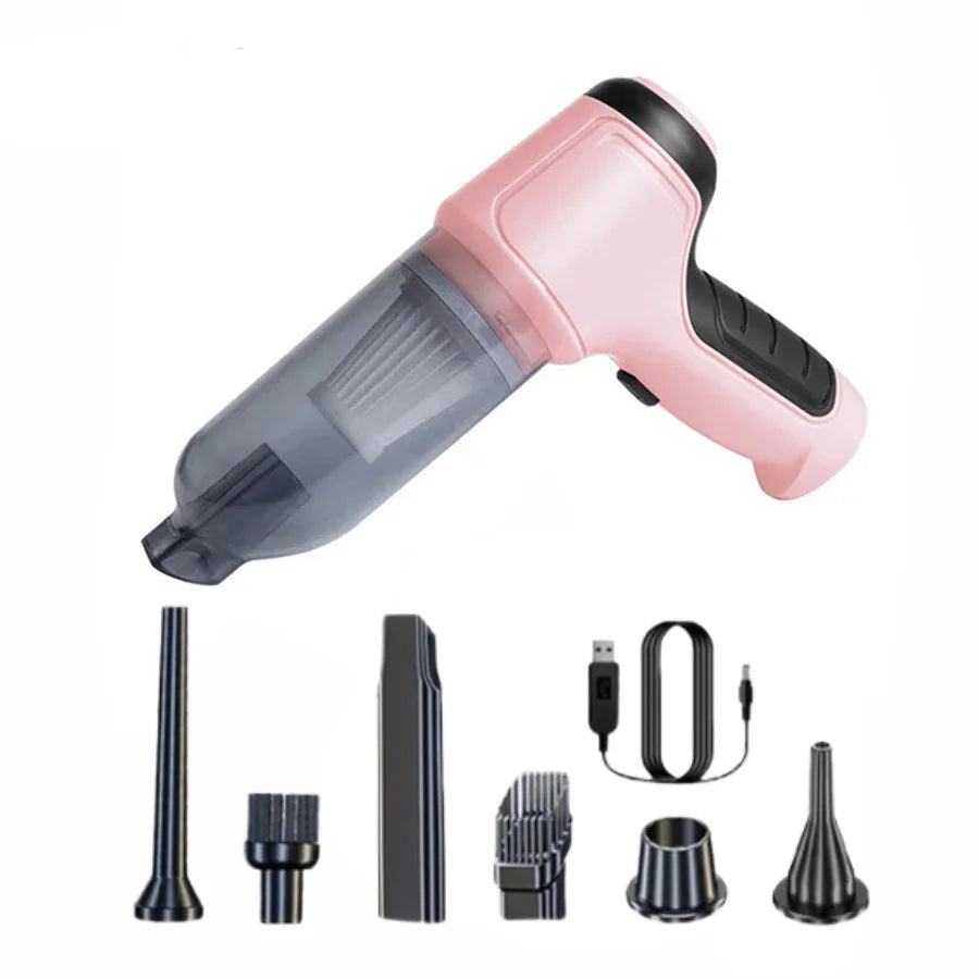 Portable Wireless Car Vacuum Cleaner – 230,000PA Strong Suction Handheld Air Duster for Car &amp; Home
