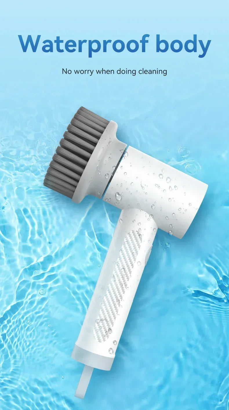 INCOLDS Rechargeable Electric Spin Scrubber – IPX7 Waterproof Cordless Cleaning Brush with 3 Brush Heads