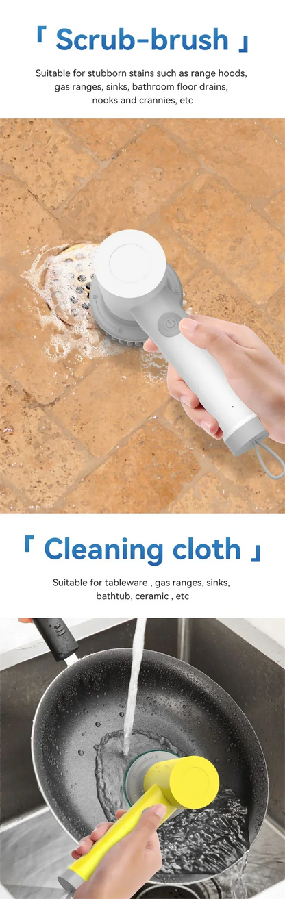 INCOLDS Rechargeable Electric Spin Scrubber – IPX7 Waterproof Cordless Cleaning Brush with 3 Brush Heads