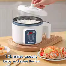 1.7L Mini Electric Rice Cooker – Non-Stick Double Layer Smart Steamer Pot