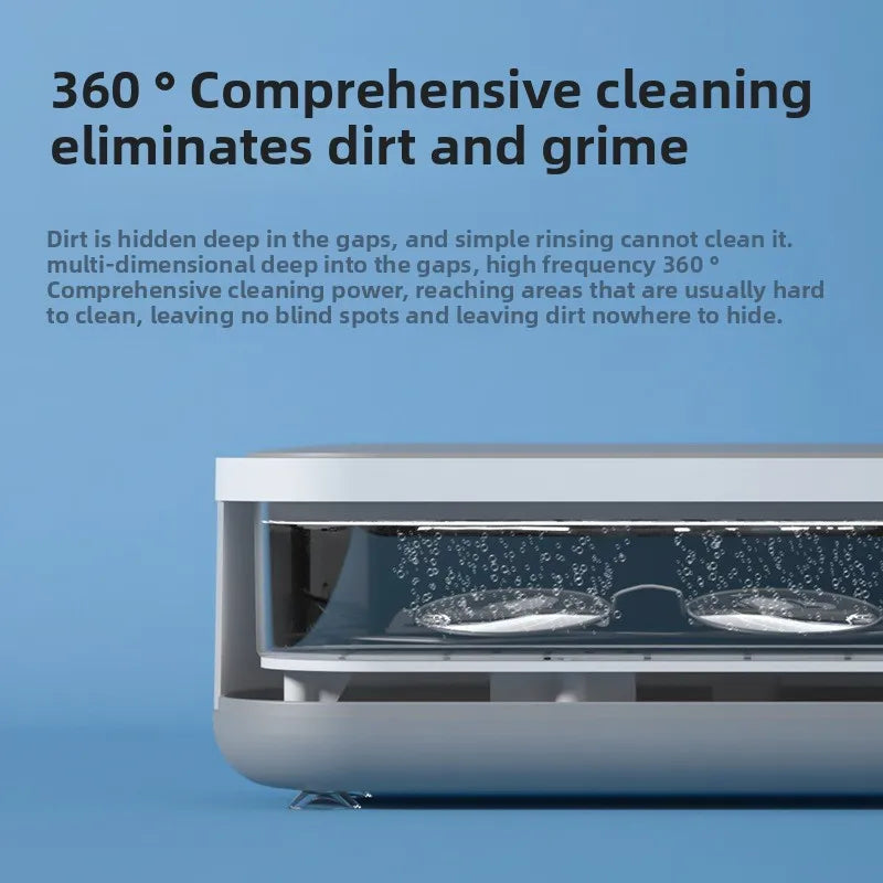 Ultrasonic Glasses &amp; Jewelry Cleaner – Portable USB Automatic Cleaning Machine for Eyewear, Watches &amp; Accessories