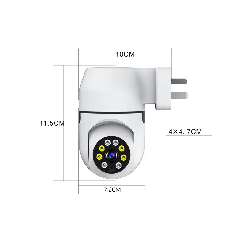 Home Surveillance Cameras, No Drilling Required, For Household Security — Wireless Wifi Hd 1080p Smart 360-degree Camera.