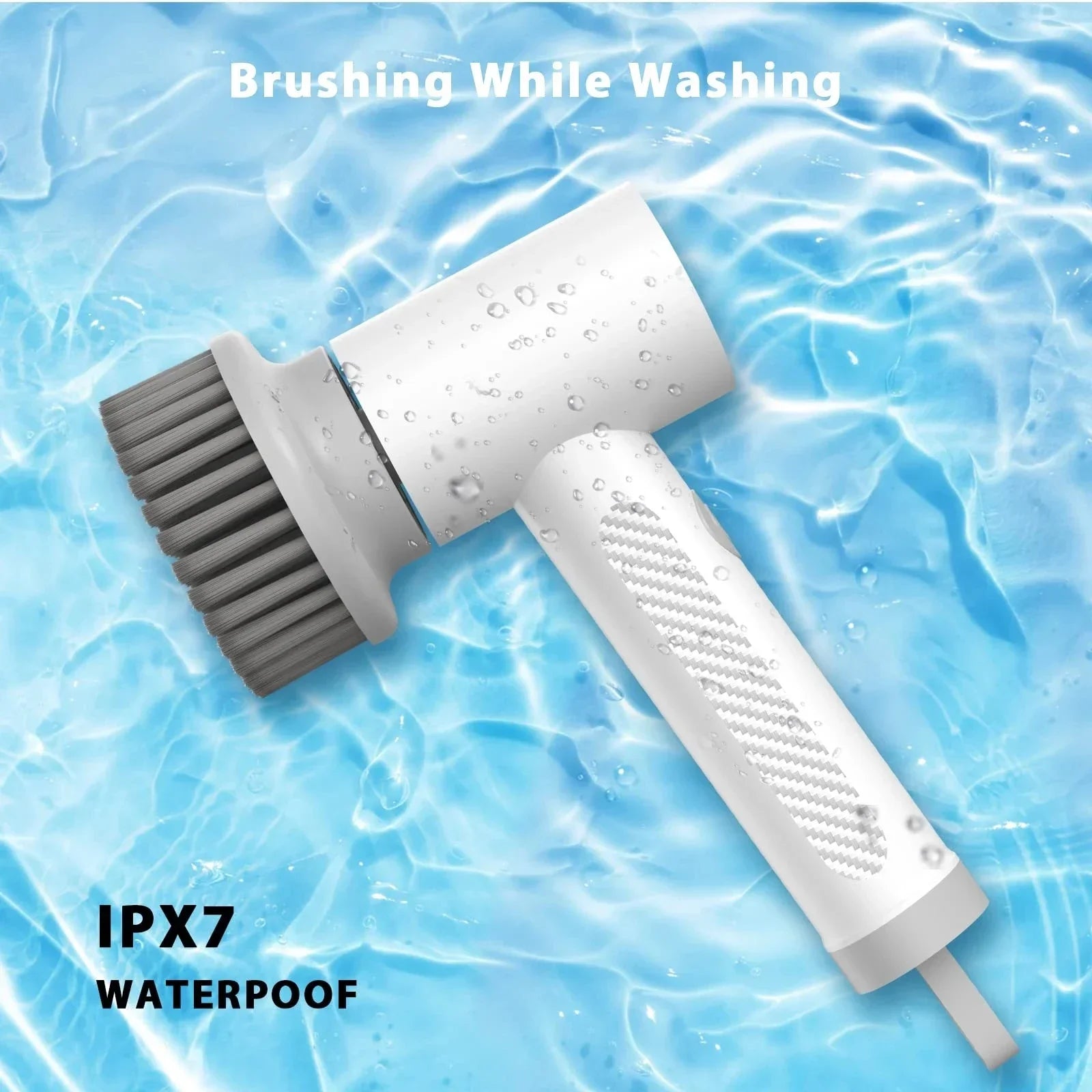 INCOLDS Rechargeable Electric Spin Scrubber – IPX7 Waterproof Cordless Cleaning Brush with 3 Brush Heads
