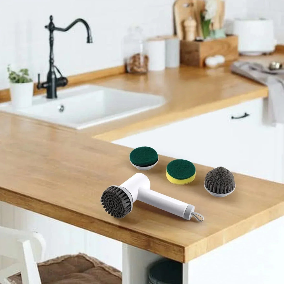 INCOLDS Rechargeable Electric Spin Scrubber – IPX7 Waterproof Cordless Cleaning Brush with 3 Brush Heads