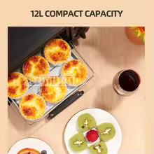 12L Multifunction Desktop Baking Oven – Compact Countertop Toaster &amp; Pizza Oven