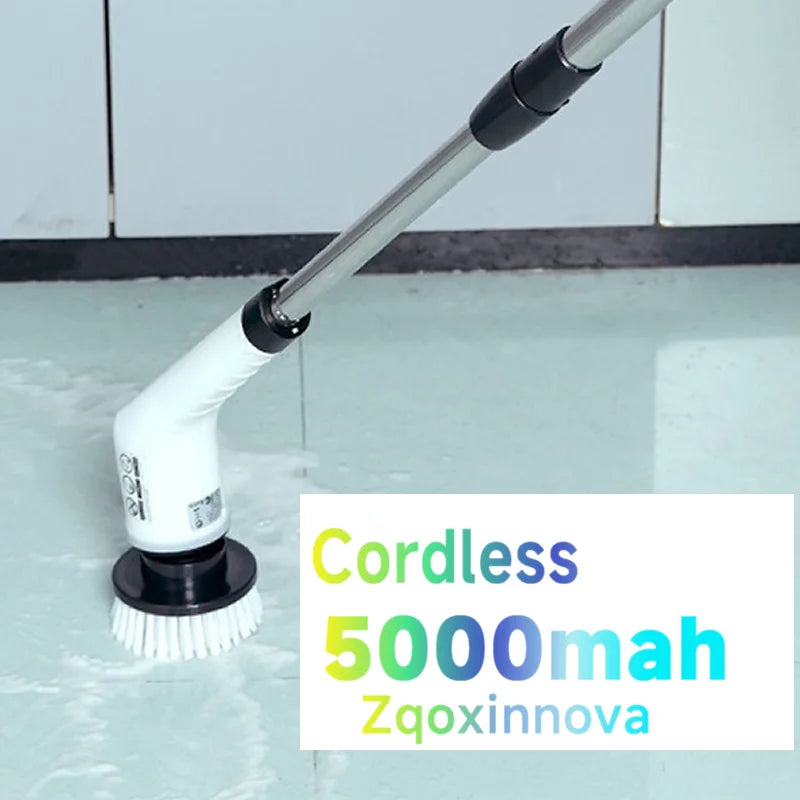Zqoxinnova 7-in-1 Cordless Electric Spin Scrubber – Multipurpose Cleaning Brush for Kitchen &amp; Bathroom