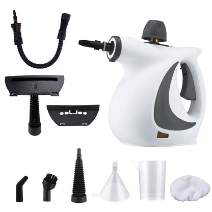 LZJV Handheld Steam Cleaner – 1050W High-Pressure Steamer with 9 Accessories for Home Sanitization &amp; Stain Removal