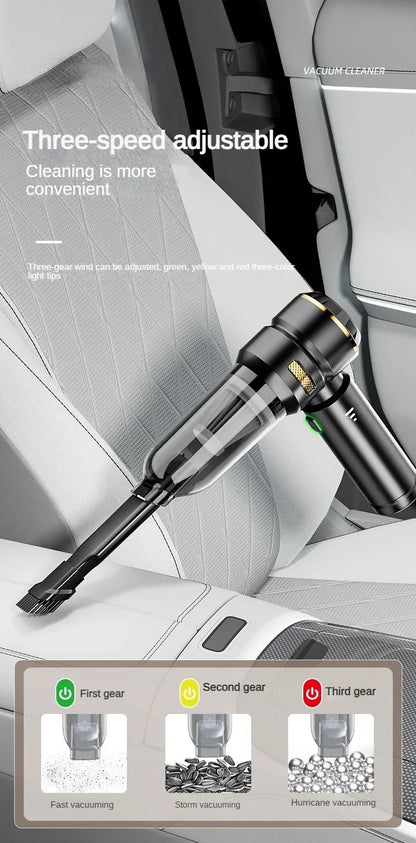 Wireless Handheld Car Vacuum Cleaner – Brushless Motor, 390,000PA Strong Suction &amp; Air Duster