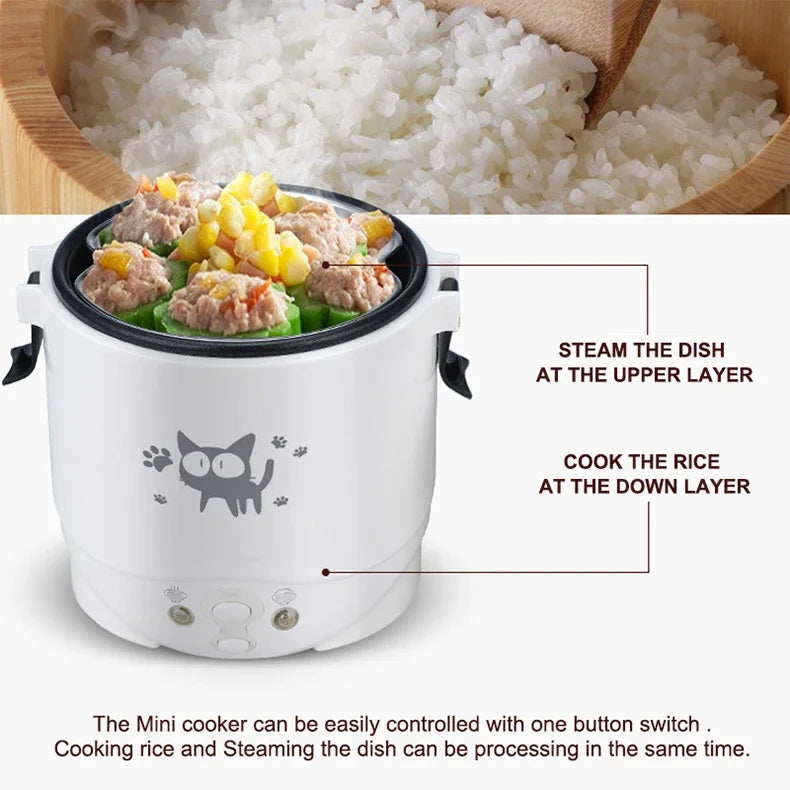 Electric Mini Rice Cooker Portable MultiCooker Household Rice Cookers