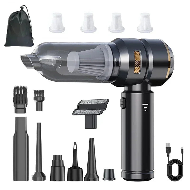 Wireless Handheld Car Vacuum Cleaner – Brushless Motor, 390,000PA Strong Suction &amp; Air Duster