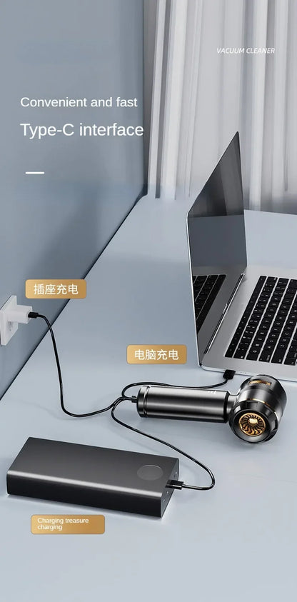 Wireless Handheld Car Vacuum Cleaner – Brushless Motor, 390,000PA Strong Suction &amp; Air Duster