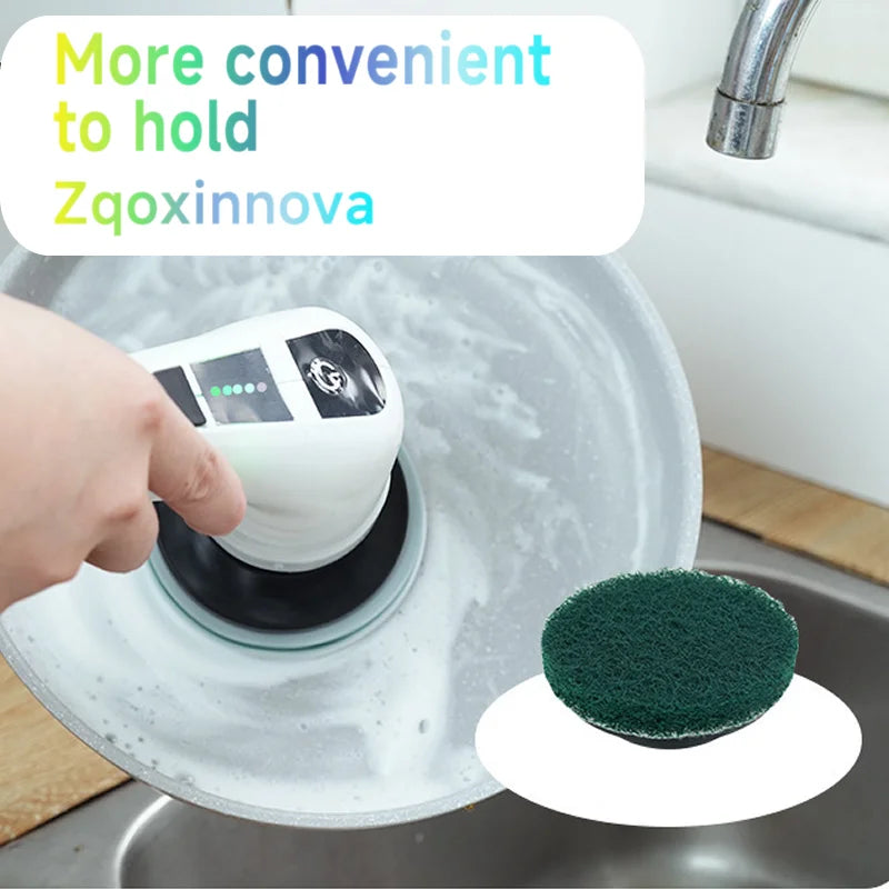 Zqoxinnova 7-in-1 Cordless Electric Spin Scrubber – Multipurpose Cleaning Brush for Kitchen &amp; Bathroom