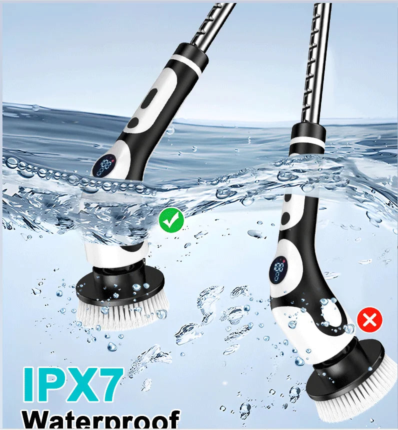 HOMEFISH Voice-Activated Rechargeable Electric Cleaning Brush – Smart Rotary Scrubber for Kitchen &amp; Home