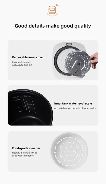 Electric Rice Cooker Smart 2L Automatic Multifunction Rice Cooking Machine Non-stick Liner for Food Warmer Household Rice Cooke