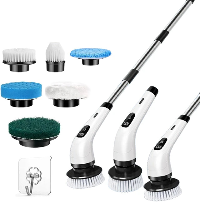 Zqoxinnova 7-in-1 Cordless Electric Spin Scrubber – Multipurpose Cleaning Brush for Kitchen &amp; Bathroom