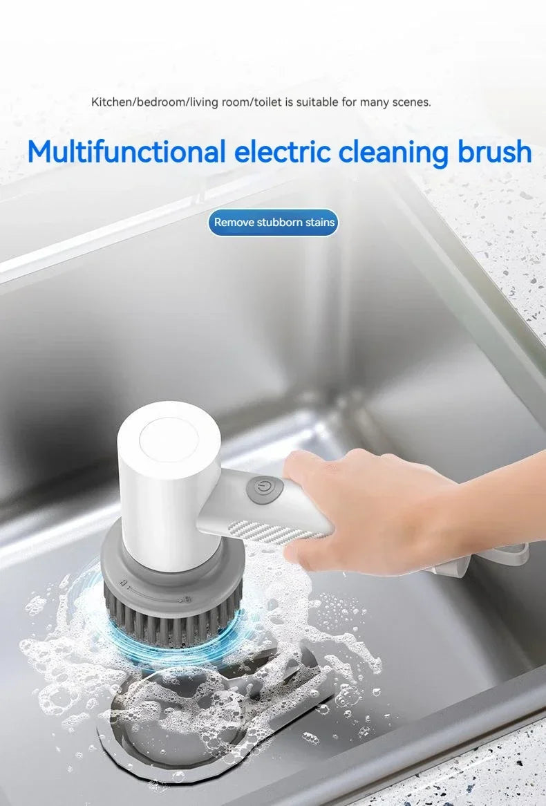 INCOLDS Rechargeable Electric Spin Scrubber – IPX7 Waterproof Cordless Cleaning Brush with 3 Brush Heads