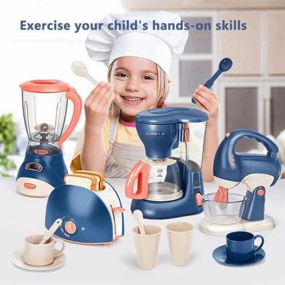 Simulation Juicer Simulation Kitchen Home Appliances Set Coffee Machine Washing Machine Play House Small Appliance Electric