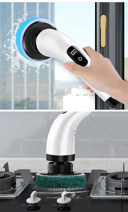 Zqoxinnova 7-in-1 Cordless Electric Spin Scrubber – Multipurpose Cleaning Brush for Kitchen &amp; Bathroom