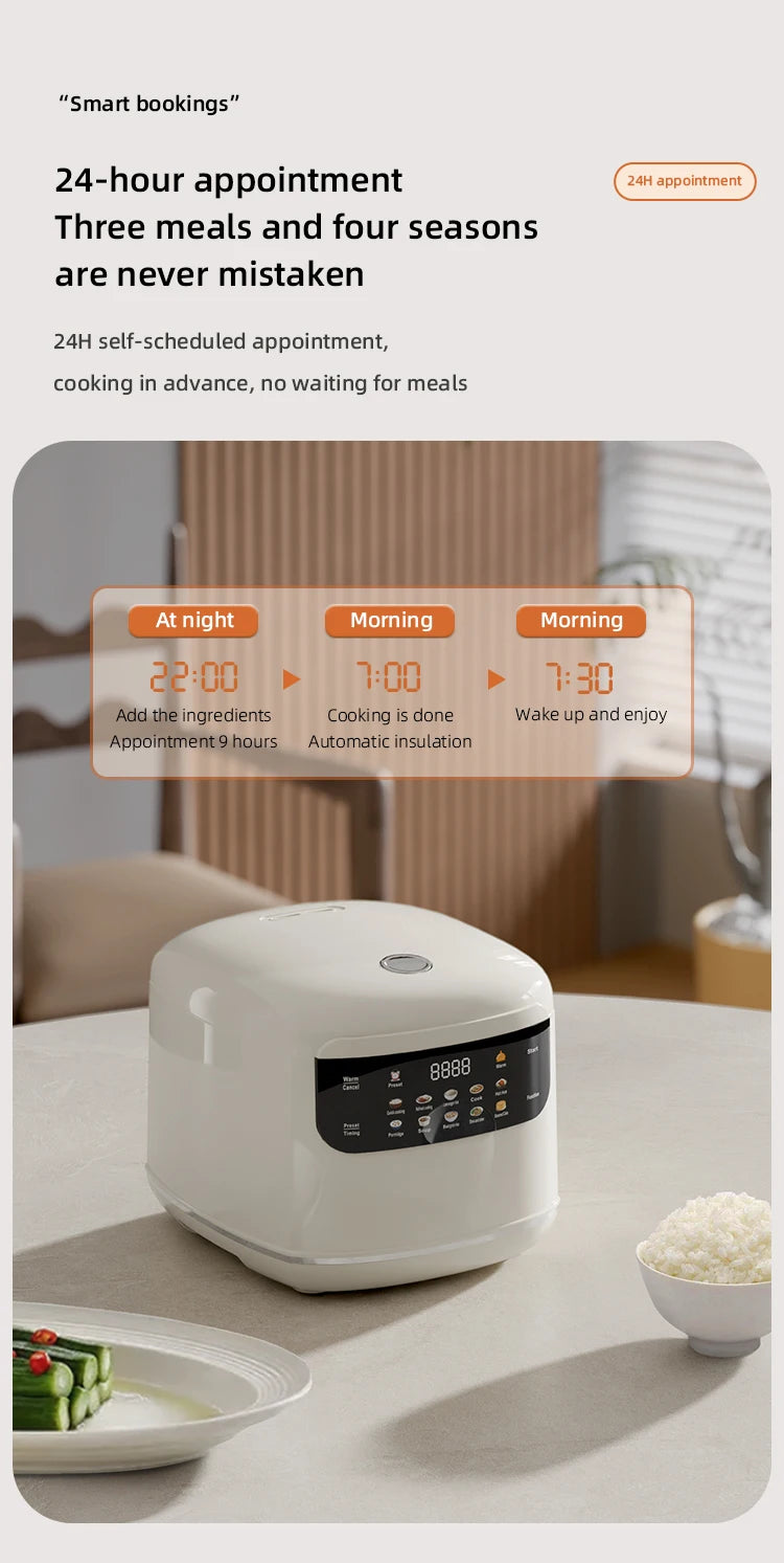 Electric Rice Cooker Smart 2L Automatic Multifunction Rice Cooking Machine Non-stick Liner for Food Warmer Household Rice Cooke