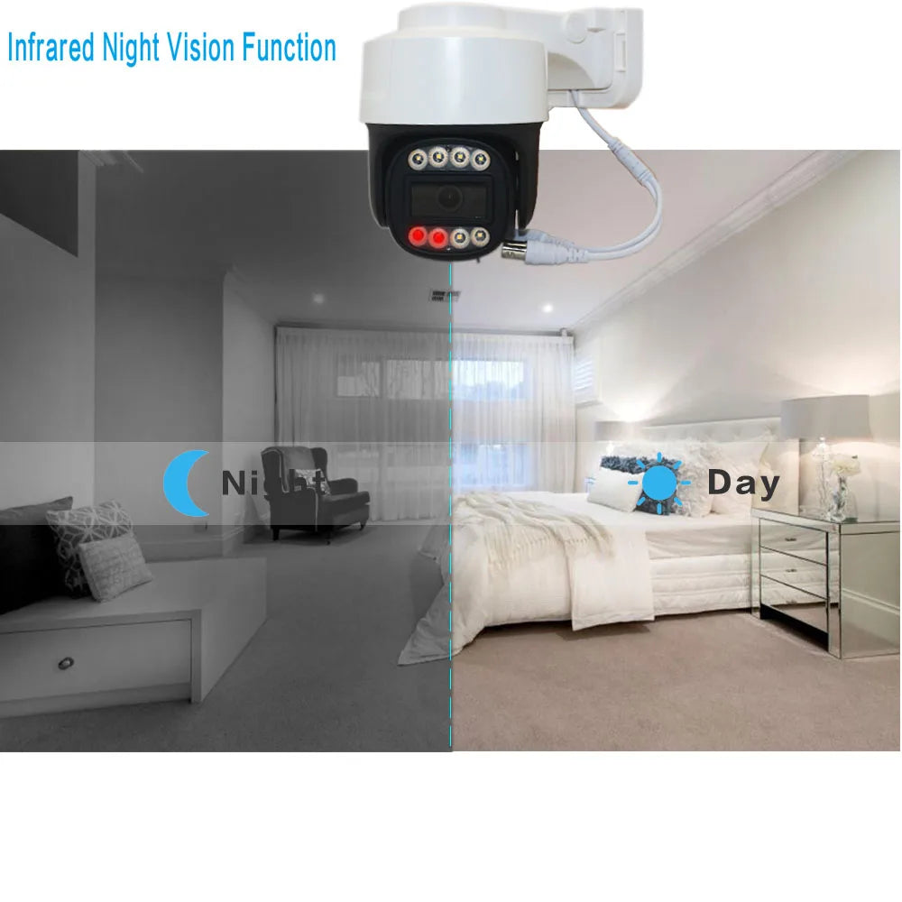 CCTV Outdoor Smart Home Security Protection PTZ Coaxial Camera 1080P 2.0MP Pan and Tilt  Control For house surveillance cameras
