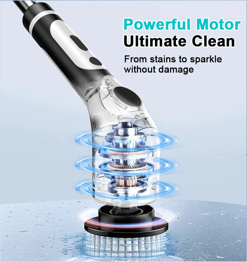 HOMEFISH Voice-Activated Rechargeable Electric Cleaning Brush – Smart Rotary Scrubber for Kitchen &amp; Home