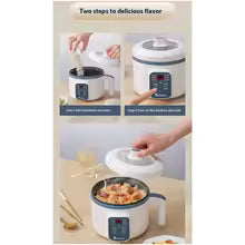 1.7L Mini Electric Rice Cooker – Non-Stick Double Layer Smart Steamer Pot