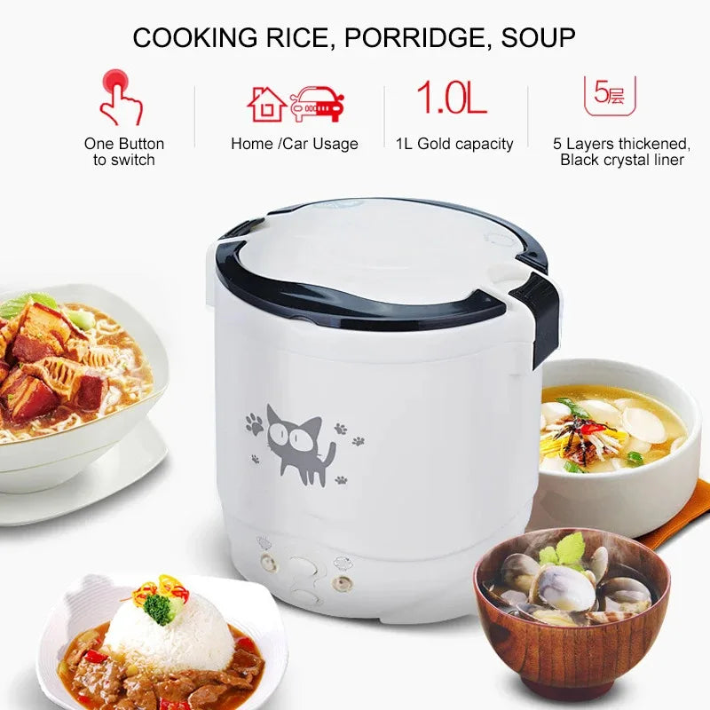 Electric Mini Rice Cooker Portable MultiCooker Household Rice Cookers