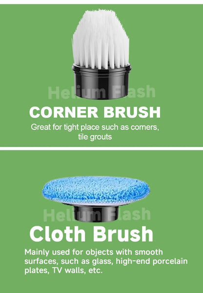 Zqoxinnova 7-in-1 Cordless Electric Spin Scrubber – Multipurpose Cleaning Brush for Kitchen &amp; Bathroom