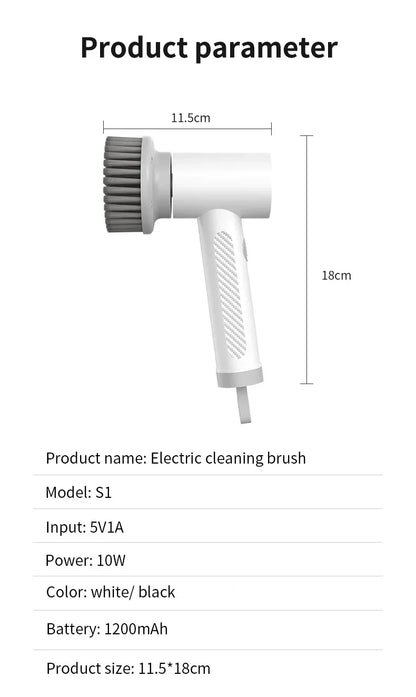 INCOLDS Rechargeable Electric Spin Scrubber – IPX7 Waterproof Cordless Cleaning Brush with 3 Brush Heads
