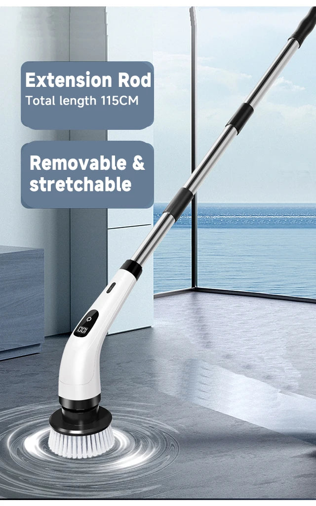 Zqoxinnova 7-in-1 Cordless Electric Spin Scrubber – Multipurpose Cleaning Brush for Kitchen &amp; Bathroom