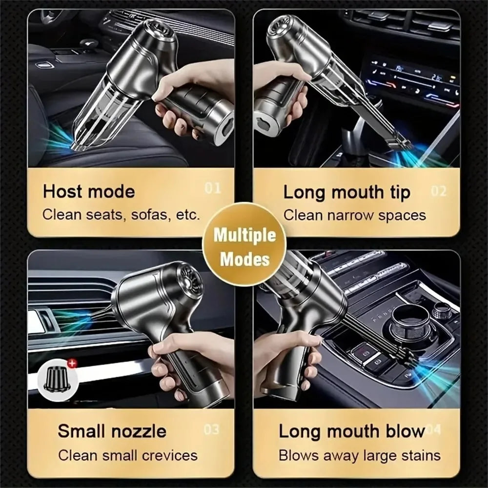 Portable Wireless Car Vacuum Cleaner – 230,000PA Strong Suction Handheld Air Duster for Car &amp; Home