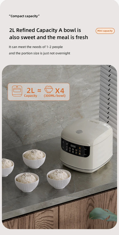 Electric Rice Cooker Smart 2L Automatic Multifunction Rice Cooking Machine Non-stick Liner for Food Warmer Household Rice Cooke
