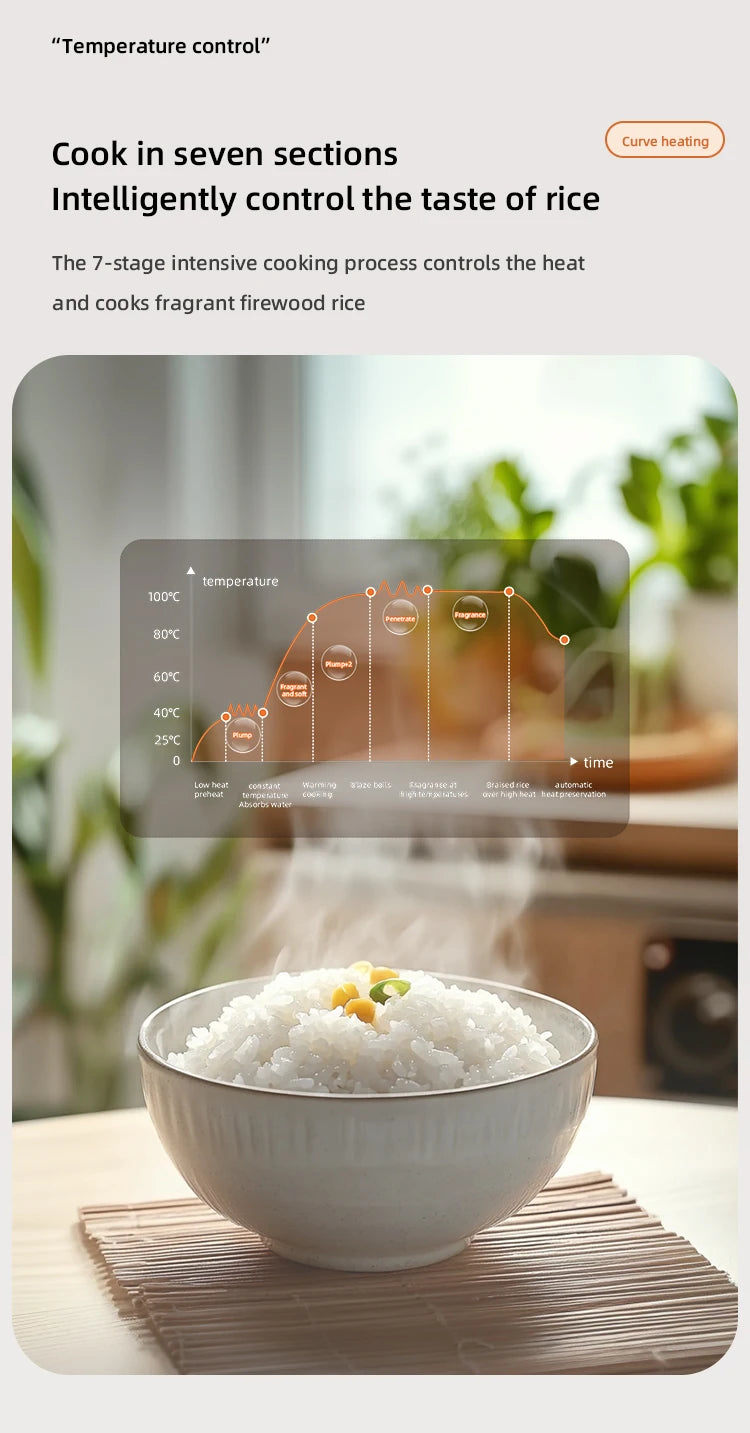 Electric Rice Cooker Smart 2L Automatic Multifunction Rice Cooking Machine Non-stick Liner for Food Warmer Household Rice Cooke