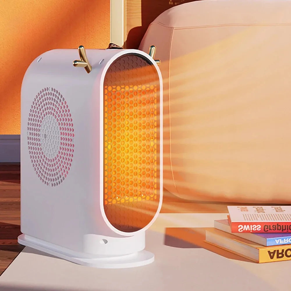 500W Portable Desktop Electric Heater – Intelligent Thermostat, Overheat &amp; Tip-Over Protection
