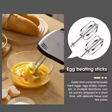 7-Speed Electric Hand Mixer – Automatic Blender for Cream, Eggs, Cake & Dough