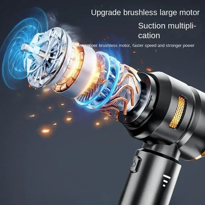 Wireless Handheld Car Vacuum Cleaner – Brushless Motor, 390,000PA Strong Suction &amp; Air Duster